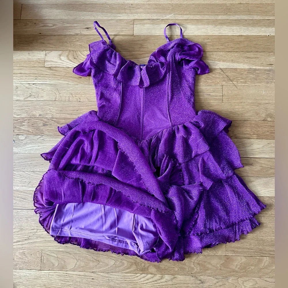 ✨ Sparkle in Purple Magic | Sheln Ruffled Dress – Size‎ L ✨